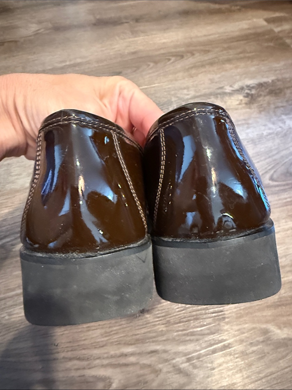 Susan Van Der Linde BrownPatent Loafers Size 41 US 9.5-10 - Picture 5 of 7